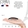 Camila Paris Cp3019 French Hair Barrette Clip For Girls Black Rubberized Metal Clasp Strong Hold Grip Hair Clips For Women No Slip Durable