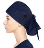 Fesciory Scrub Caps For Women Adjustable Ponytail Hat With Buttons