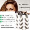 22 Pairs Peel Off 4D Eyebrow Tattoo Sticker Nature False Eyebrows Hair Like Authentic Eyebrows Long Lasting Waterproof Temporary Tattoo For