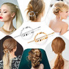 10 Pieces Metal U Shape Oval Side Comb Hairpin Hair Fork Clip Stick Hair Bun Updo Sticks Gold Silver Chignon Pin Grips For Women Styling