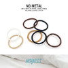 Hoyols Light Blonde Ponytail Holders 50 Pcs Elastic Hair Ties 4Mm 1 Per 8 Inch
