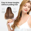 Rhos Paddle Brush For Women And Men Detangler For Thick Curly Long Wet And Dry Hair Nylon Bristles Square Cushion Brush For Smoothing And