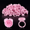 Nxj Infilila Glue Rings 100Pcs Disposable Plastic Glue Rings For Eyelash Extensions Nail Art Tattoo Holder Blossom Smart Cups For Eyelash