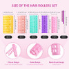 Willbond 36 Pcs Plastic Hair Roller 5 Sizes Self Grip Curlers Bright Color
