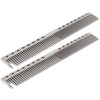Agatige 2Pcs Stainless Steel Hair Cutting Comb Professional Barber Comb For Hair Styling Salon Silver