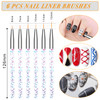 Aroic 28 Pcs Acrylic Nail Brush Set Including 7 Pcs Uv Gel Nail Art Brushes 6 Pcs 3D Nail Extension Brush 5Pcs Double Ended Dotting Nail Pen