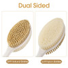 Wonsagain Back Scrubber Anti Slip Long Handle For Shower Dual Sided Back Brush With Stiff And Soft Bristles Body Exfoliator For Bath Or Dry
