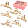 Lukacy 6 Pack Gold Metal Hair Clips 4 Inch Large Jaw Clips For Women Strong Hold Hair Claws For Thick Or Thin Hair Fashion Hair Accessories