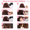Big Self Grip Hair Rollers With Stainless Steel Duckbill Clips For Long Medium Hair And Volume