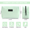 Maange Small Makeup Bag For Purse Travel Cosmetic Bag Makeup Pouch Pu Leather Portable Versatile Zipper Pouch For Women Green