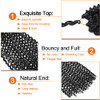 Passion Twist Hair 24 Inch 7 Packs Black Water Wave Crochet Hair For Passion Twists Long Bohemian Braiding Protective Style Hair Extensions