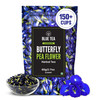 Blue Tea Butterfly Pea Flower Tea 2.11 Oz 150 Plus Cups Antioxidant Rich Chemical Free Herbal Tea Caffeine Free Non Bitter No Preservatives