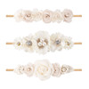 Cherrboll 3Pcs Baby Girl Headbands Flowers Super Soft And Stretchy Nylon Floral Hairbands For Newborn Toddler