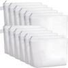 Weewooday 12 Pack Blank Canvas Makeup Bags Diy Sublimation Pouches White