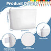 Weewooday 12 Pack Blank Canvas Makeup Bags Diy Sublimation Pouches White