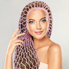Waydress Hairband 3 Pieces Mesh Crochet Hair Net Cap Soft Rayon Snood Hat Sleeping Cap Hair Accessories For Women Black Pink Purple