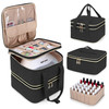 Yarwo Nail Polish Organizer Case Nail Polish Storage Bag Holds 72 Bottles
