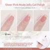 Gaoy Nude Jelly Gel Nail Polish Set 6 Sheer Pink Colors Pinkish Jelly