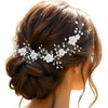 Heread Flower Wedding Hair Vine Pearl Bridal Headpiece Hair Accessories