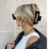 Canitor 4 Pcs 4.1 Inch Black Hair Clips Acrylic Rectangular Women S Barrettes Jaw Clips For Thick And Thin Hair Non Slip