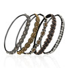 Number One Elastic Rhinestone Headbands For Women 5Pcs Handmade Crystal Beaded Elastic Headband Set Fashion Vintage Diamond Jewel Hair Band