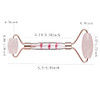 Amogeeli Rose Quartz Stone Roller For Face Beauty Massage Facial Roller For Wrinkles Puffiness