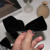 Kddom 1 Pair Bow Hair Clips Ribbon Bow Side Clips Cute Hair Accessories For Girls Women Kids Black
