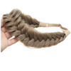 Toecwegr Synthetic Hair Braided Headband Classic Wide Strands Wedding Disorderly Fluffy Braids Wig Band Women Beauty Accessory