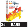 Pure Organic Layered Fruit Bars Gluten Free Vegan Fruit Snacks Strawberry Banana 2 Boxes 24 Bars