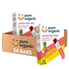 Pure Organic Layered Fruit Bars Gluten Free Vegan Fruit Snacks Pineapple Passionfruit 2 Boxes 24 Bars