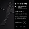 Large Detangling Comb With Professional Handle Carbon Fiber Cutting Hairdressing Styling Round Tooth Barber Travel Hair Comb For Men And