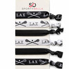 Infinity Collection Lacrosse Hair Accessories Set Of 6 No Crease Hair Ties Black Gift For Girls Lacrosse Players