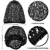 Waydress 2 Pcs Hair Nets Snood For Women Sleeping Black Gray