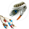 Obmwang Boho Feather Headbands Indian Feather Headband Peacoak Headpieces Festival Costumes Hair Accessories For Women And Girls