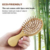 2 Pcs Bamboo Detangler Mini Hair Brushes Travel Pack For Kids Gift No Wooden Bristles Hairbrush Massage Scalp For Curly Hair Wet Dry Hair