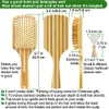 Bamboo Hair Brush With Cleaner Tool Large Paddle Wooden Detangling Brush Perfect For Women Men Thick Curly Hair Bamboo Bristles Help Hair