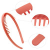 Duufin 12 Pieces Plastic Headbands With Teeth For Girls Non Slip Headbands