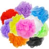 10 Pcs Bath Loofah Shower Small Mesh Sponge Pouf Colorful Exfoliating Scrubber For Kids Women Men Body Wash Random Color