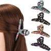 Oneye Hair Claw Clips Nonslip Wrapped Cloth 4.3 Inch Large Hair Clips For Women Girls Floral Banana Hair Clip Strong Hold For Thin Hair