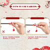 Willbond 6 Pcs Japanese Chinese Hair Sticks Wooden Vintage Red Tassel