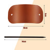 4 Pieces Oval Faux Leather Hair Barrettes With Wooden Sticks Handmade Slide Barrettes Hair Accessories For Women And Girls