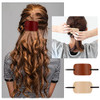 4 Pieces Oval Faux Leather Hair Barrettes With Wooden Sticks Handmade Slide Barrettes Hair Accessories For Women And Girls