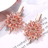 Crystal Hair Clips Large Sparkle Rhinestone Flower Design Alligator Metal Clip Non Slip Floral Duckbill Hairpins Bling French Fancy Hair