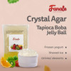 Fanale Crystal Agar Boba Jelly Ball Ready To Serve Soft Chew Texture Instant Crystal Boba Pearls For Bubble Tea Frozen Yogurt Shaved Ice And