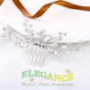 Jeairts Rhinestone Hair Comb Silver Bridal Hair Accessories For Women