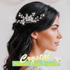 Jeairts Rhinestone Hair Comb Silver Bridal Hair Accessories For Women
