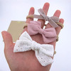 Sugarmelon Baby Nylon Headband With Bows For Newborn Toddler Hair Bow Elastic For Infant Baby Girls Kids Hairbands Accessories Mauve Bubble
