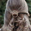 Yheakne Circle Hair Clip Barrette Hollow Round Gold Hairpin Minimalist Bobby Pin Geometry Metal Hair Accessories For Women And Gilrs Gold