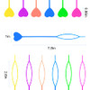 Hoyols Colorful Quick Hair Beader Tool 12 Pcs Bead Threaders For Braids