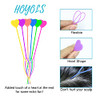 Hoyols Colorful Quick Hair Beader Tool 12 Pcs Bead Threaders For Braids